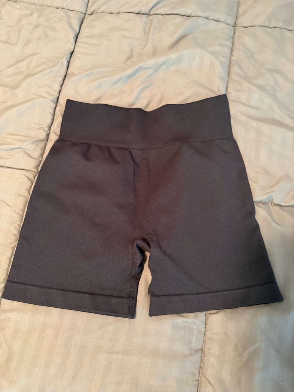 High-Waist Black Women's Bike Shorts Size L